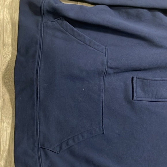 A New Day navy blue pullover with 1/2 zipper and kangaroo pocket, size M - Picture 2 of 8